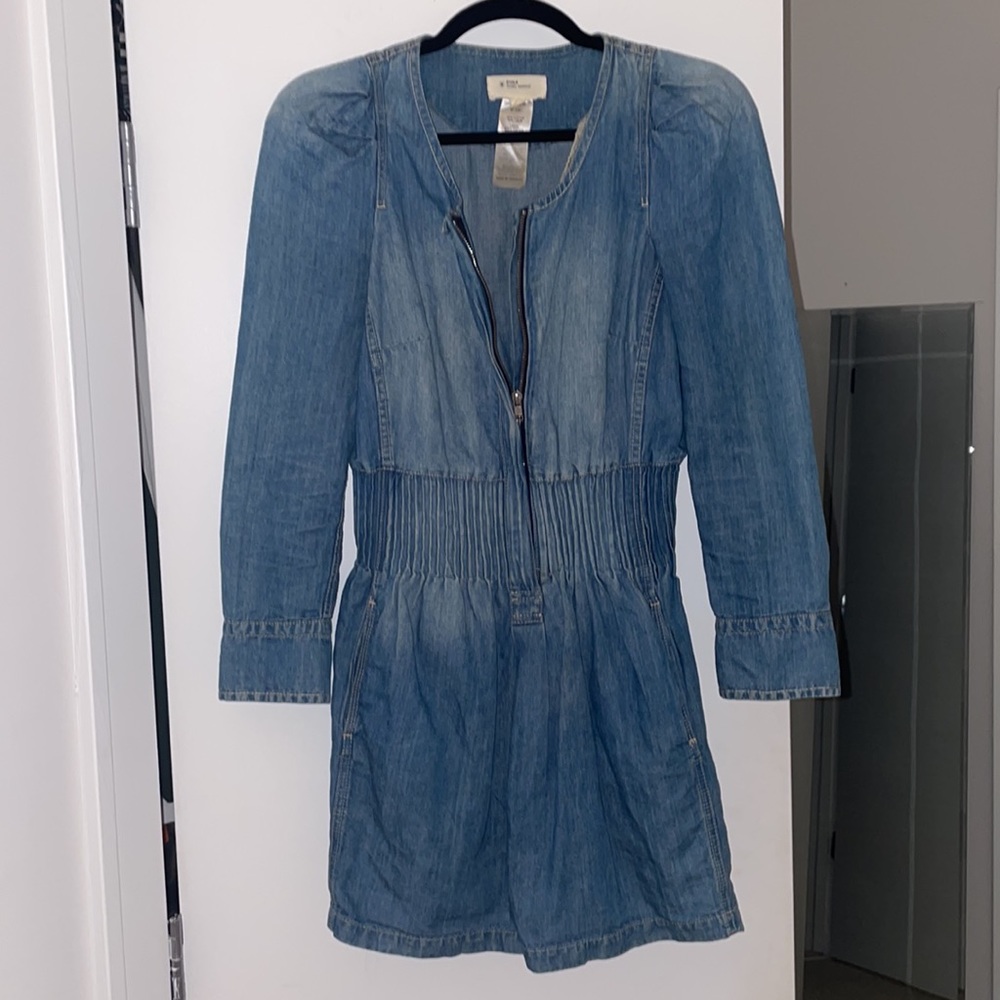 Isabel Marant Etoile Denim Long Sleeve Denim Jean Dress Size 1